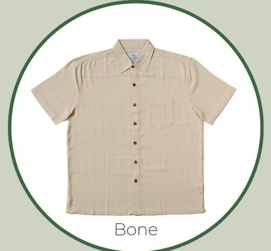 Shirt S/S Bamboo Mens Bone Kingston Grange 