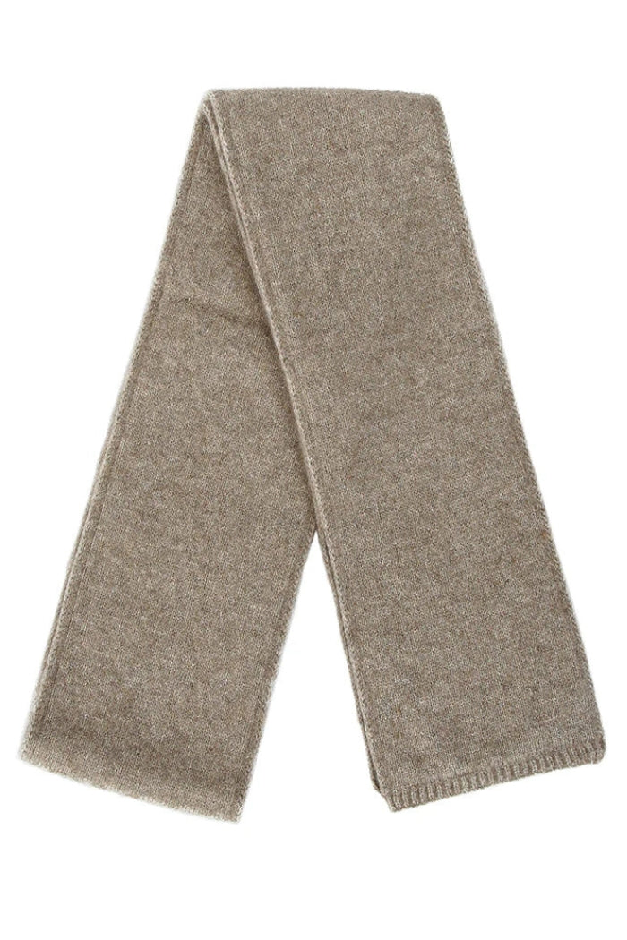 Natural beige possum and merino wool scarf. Warm, soft & lightweight winter scarf