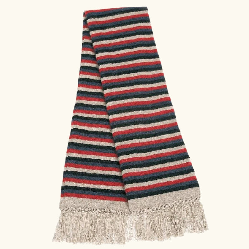 Scarf Possum Merino Stripe Natural