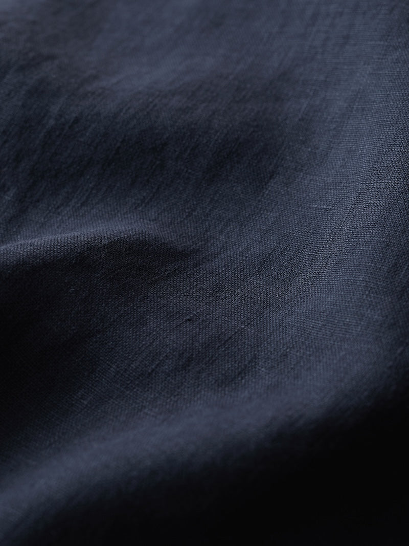 Close-up of dark blue fabric texture