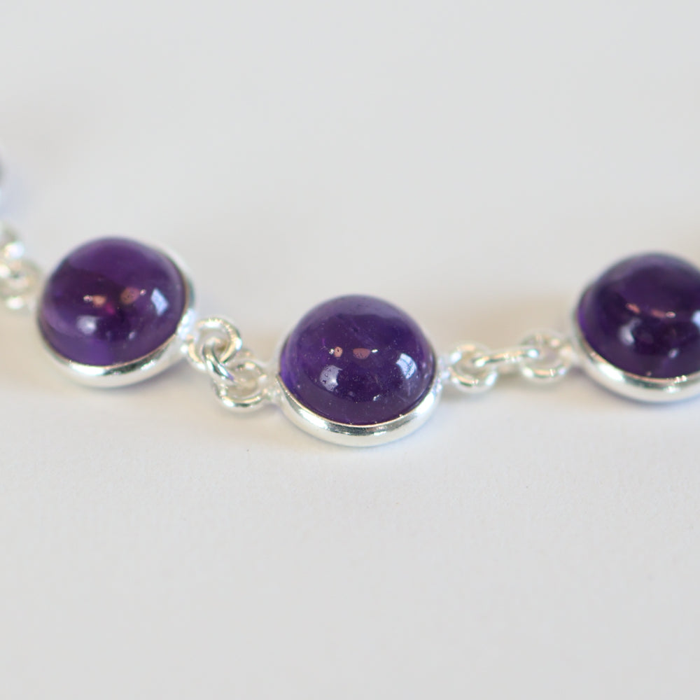 Amethyst Small Circle Bracelet