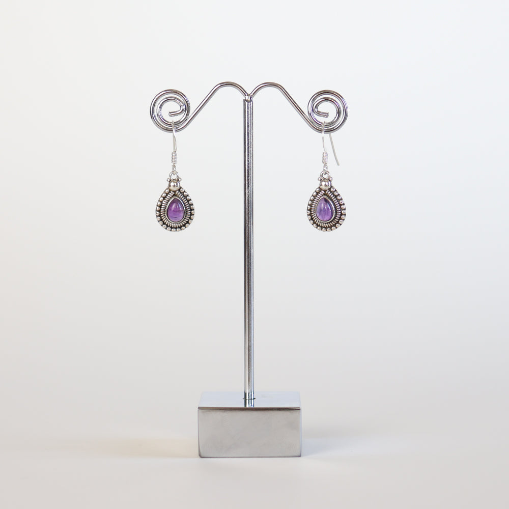 Amethyst Silver Earrings