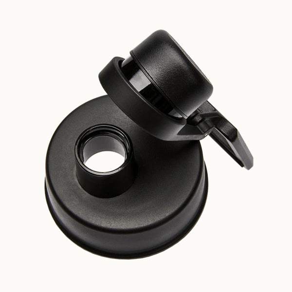 Fressko black leak proof water bottle lid on white background