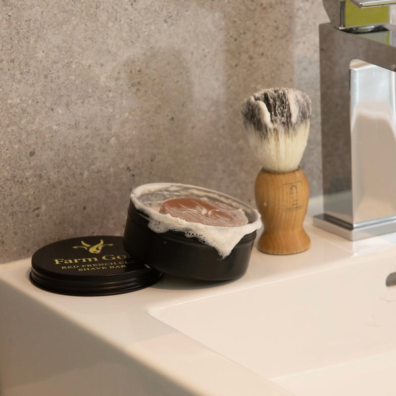 Shave Bar Red Clay and Travel Tin