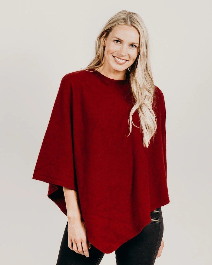 Merino Silk Poncho