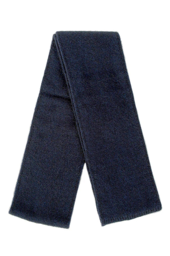 Navy blue possum and merino wool scarf. Warm, soft & lightweight winter scarf