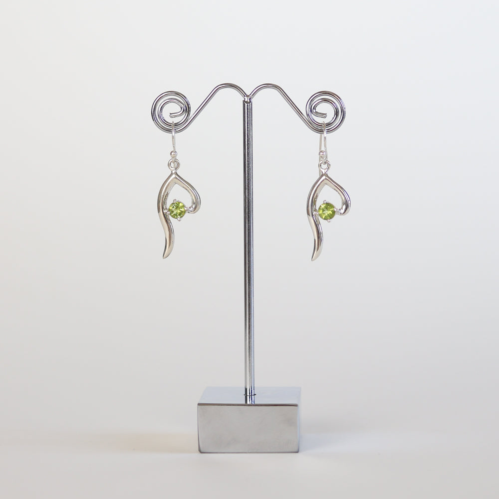Peridot Silver Earrings
