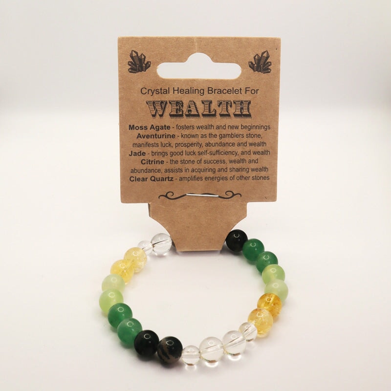 Bracelet Crystal Healing Wealth Made By Earth