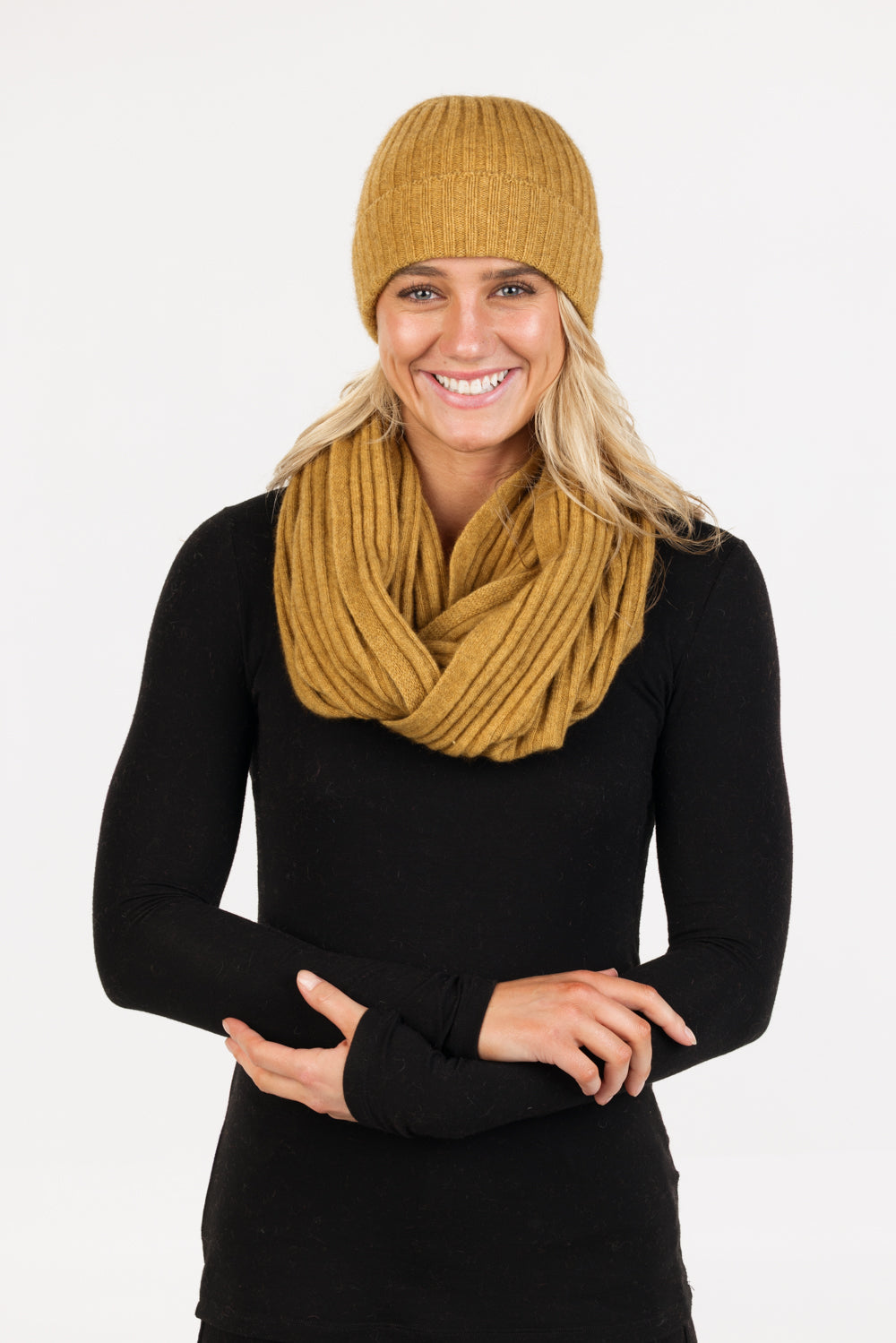 Ribbed Possum Merino Loop Scarf