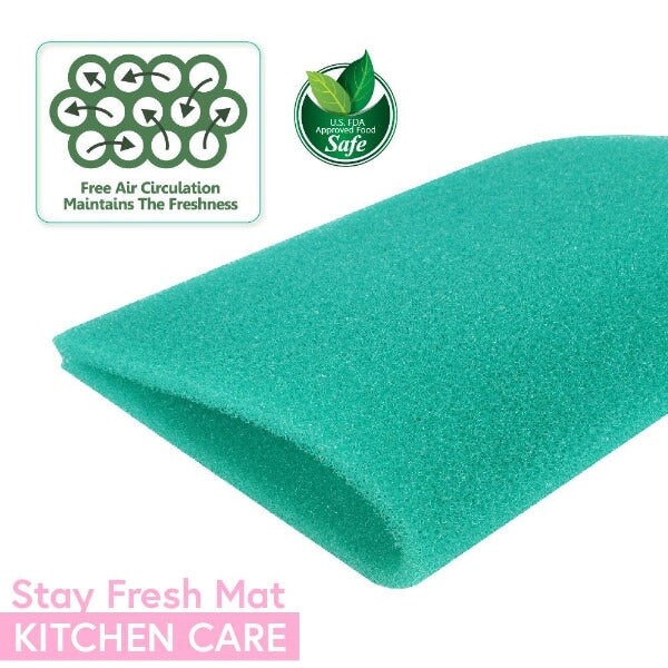 Green fridge mat on white background