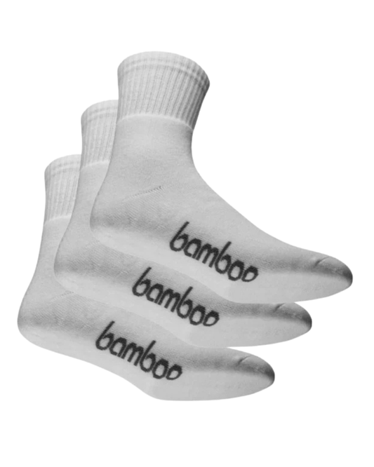 Bamboo Sports Crew Socks 3 Pk