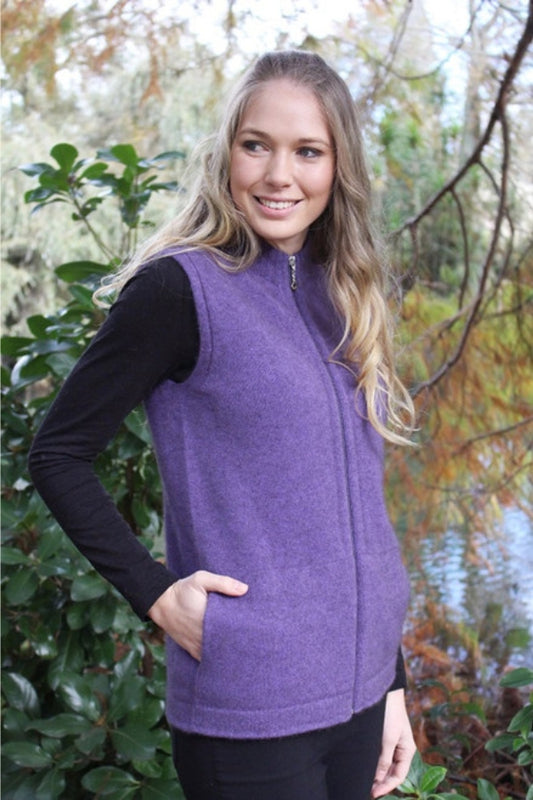 Vest Women Possum Merino Heather