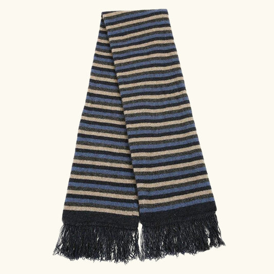 Scarf Possum Merino Stripe Denim