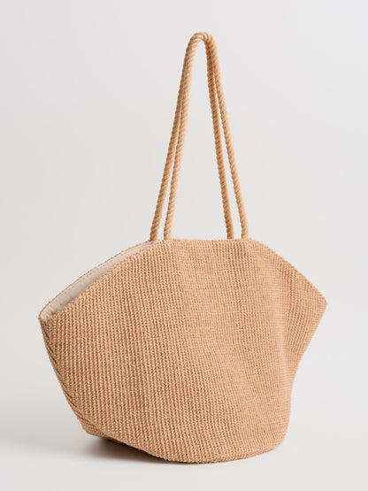 Alkanet Jute Clam-Shaped Bag