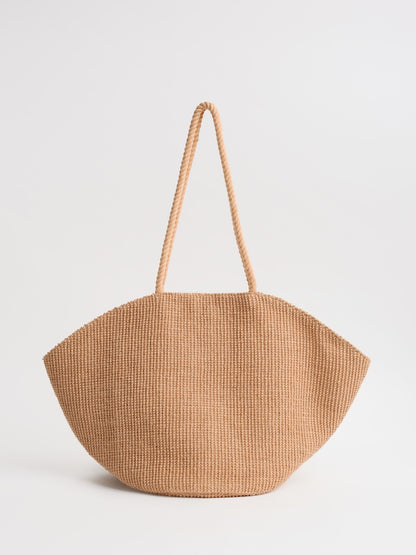 Alkanet Jute Clam-Shaped Bag