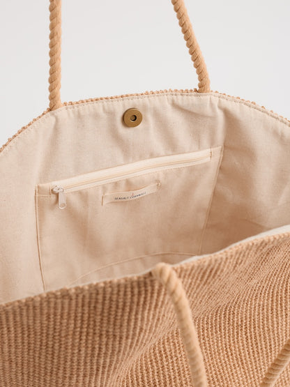 Alkanet Jute Clam-Shaped Bag
