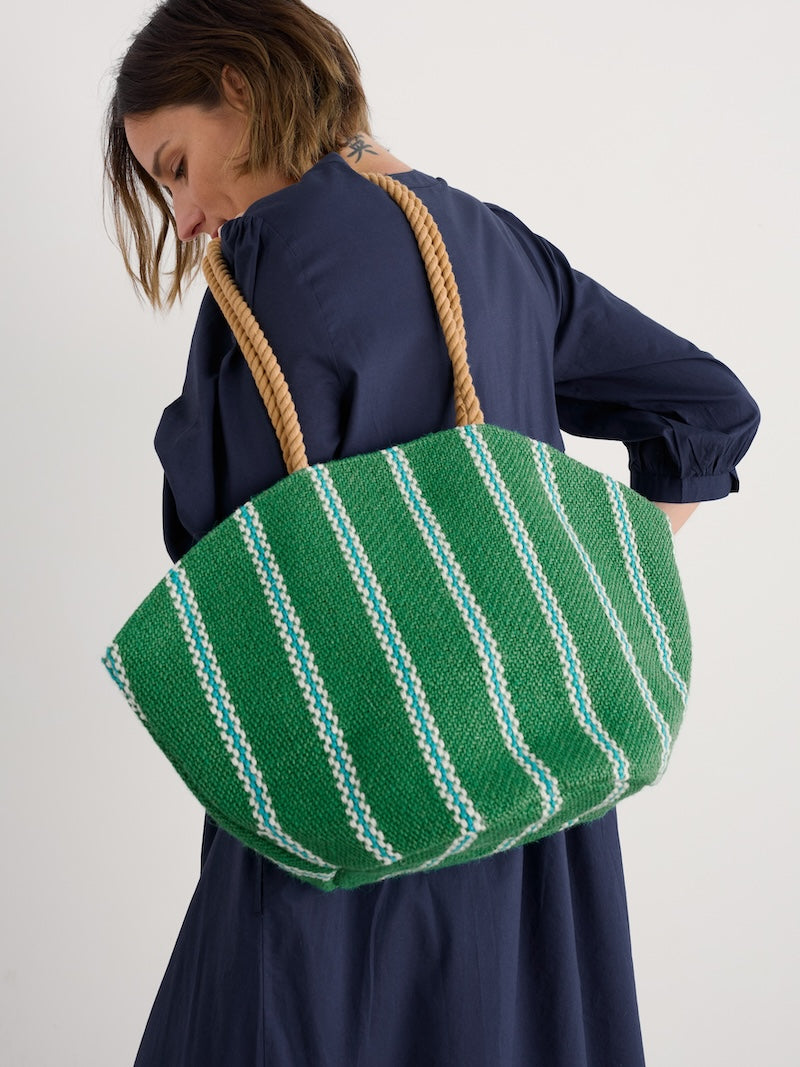 Alkanet Jute Clam-Shaped Bag