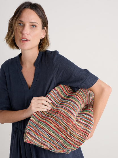 Alkanet Jute Clam-Shaped Bag