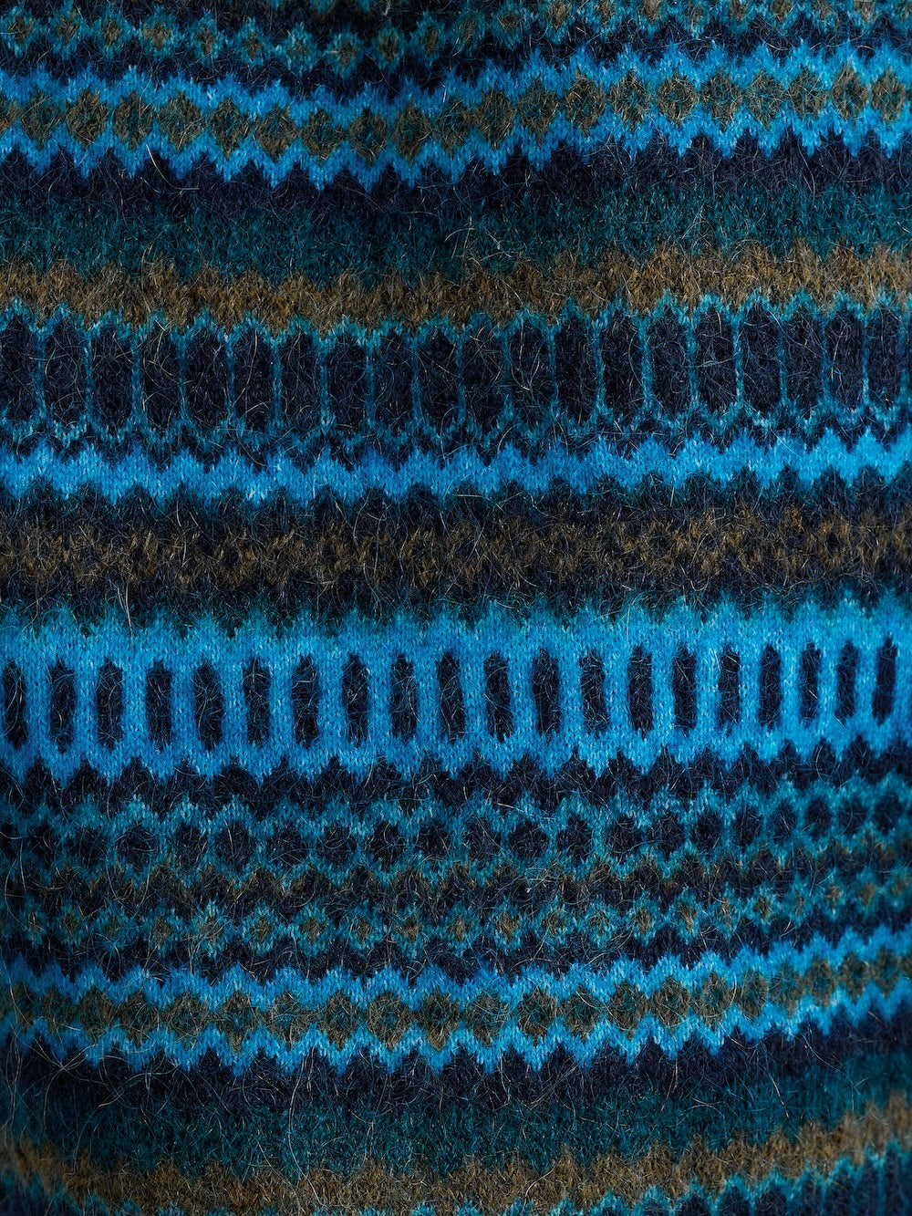 Close-up of blue and brown striped fabric texture