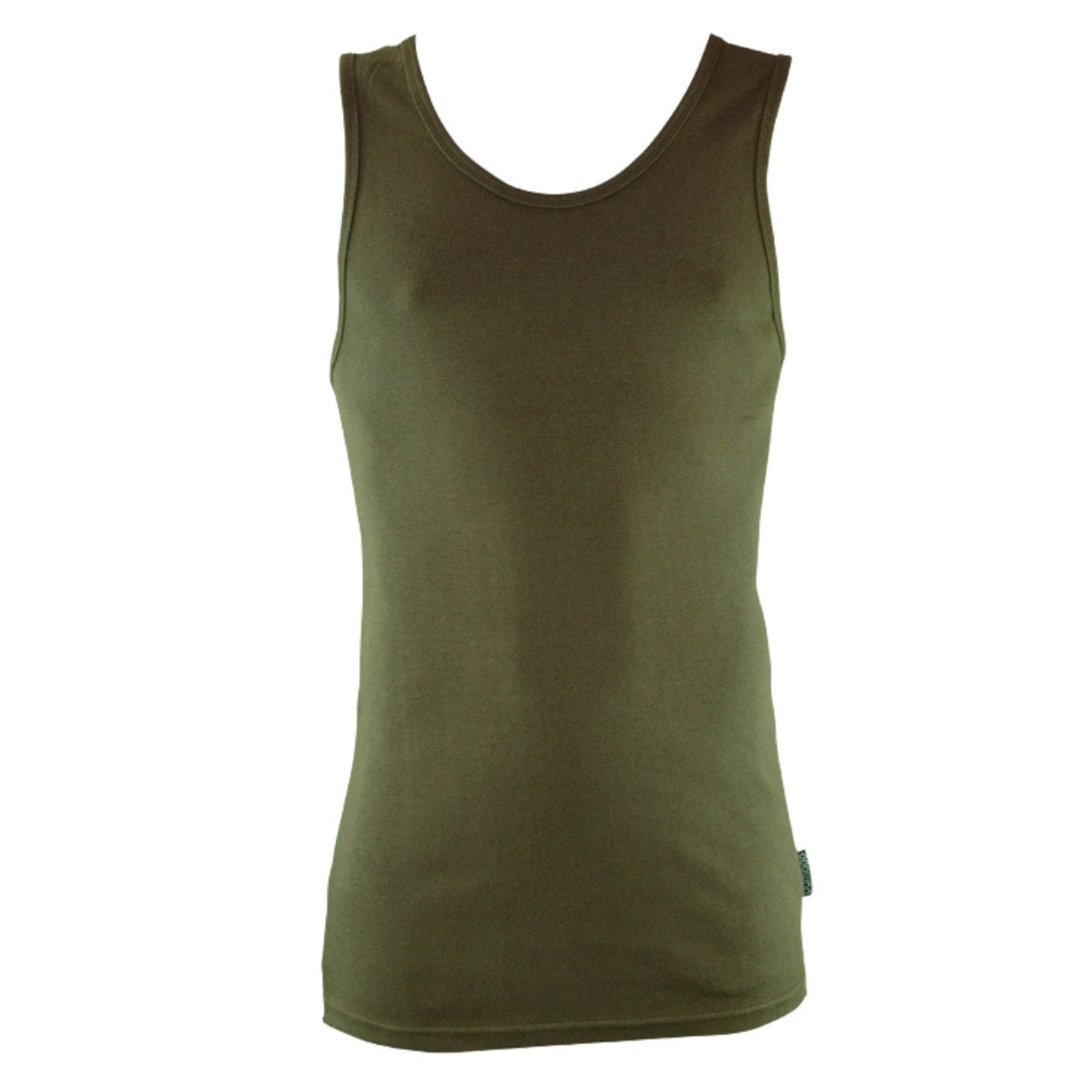 Singlet Mens Heavy Workwear Bamboo General Bamboo Textiles L Olive 