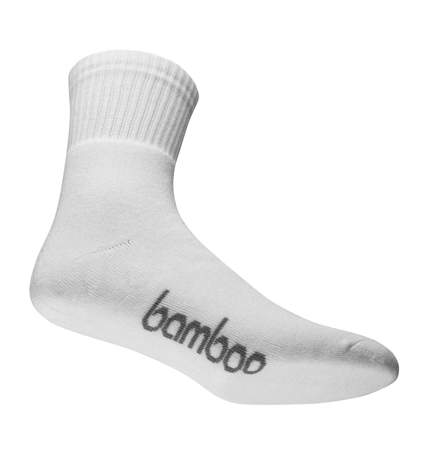 Bamboo Sports Crew Socks Socks Bamboo Textiles White M4-6 W6-8 
