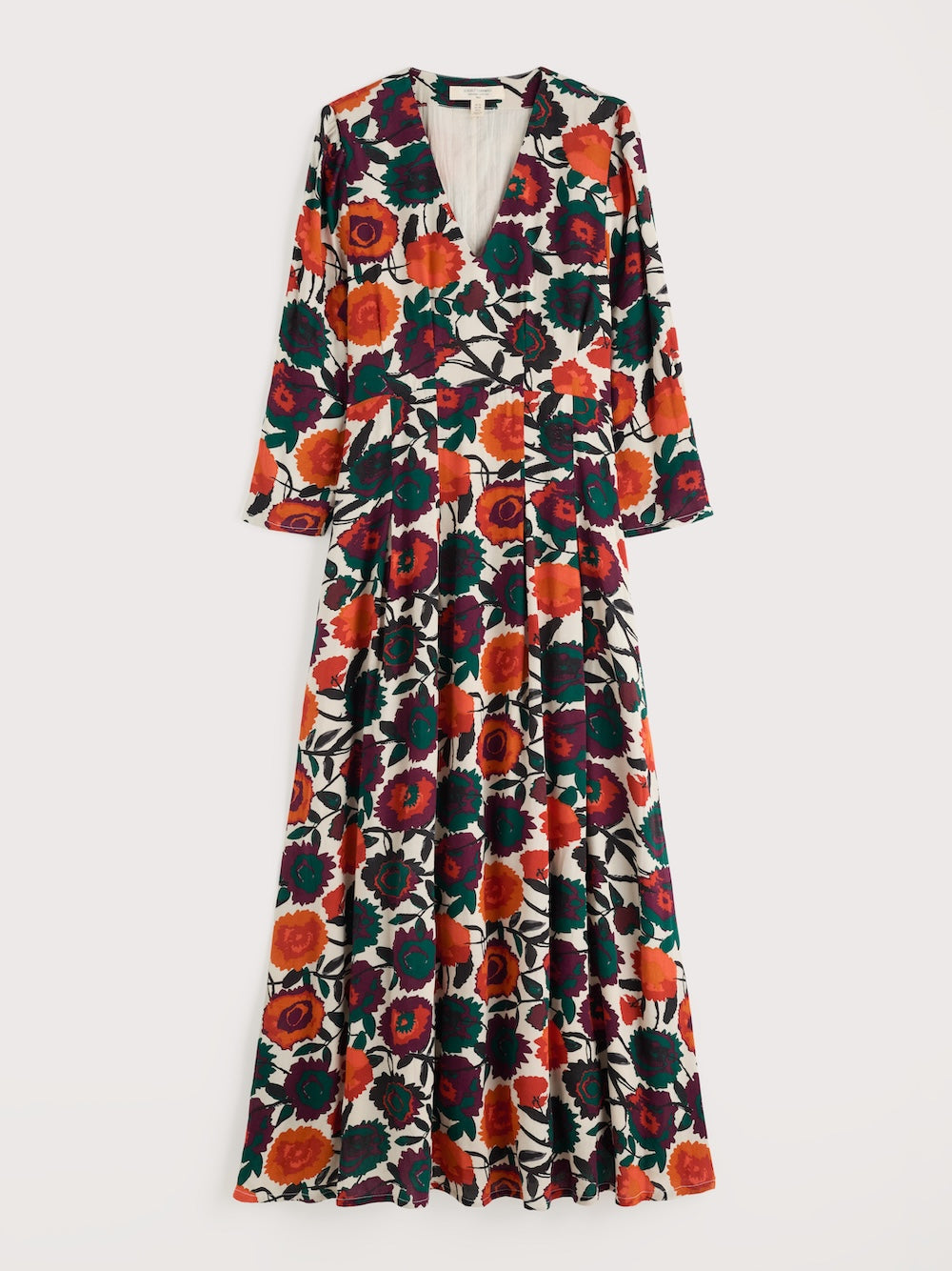 Floral patterned dress on a white background