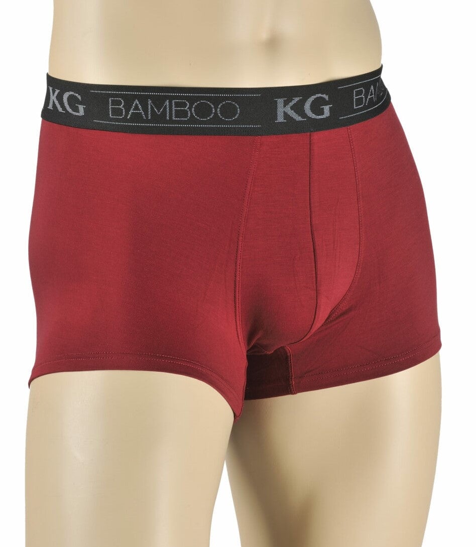 Bamboo Boxers for Men Underwear Kingston Grange Maroon S 