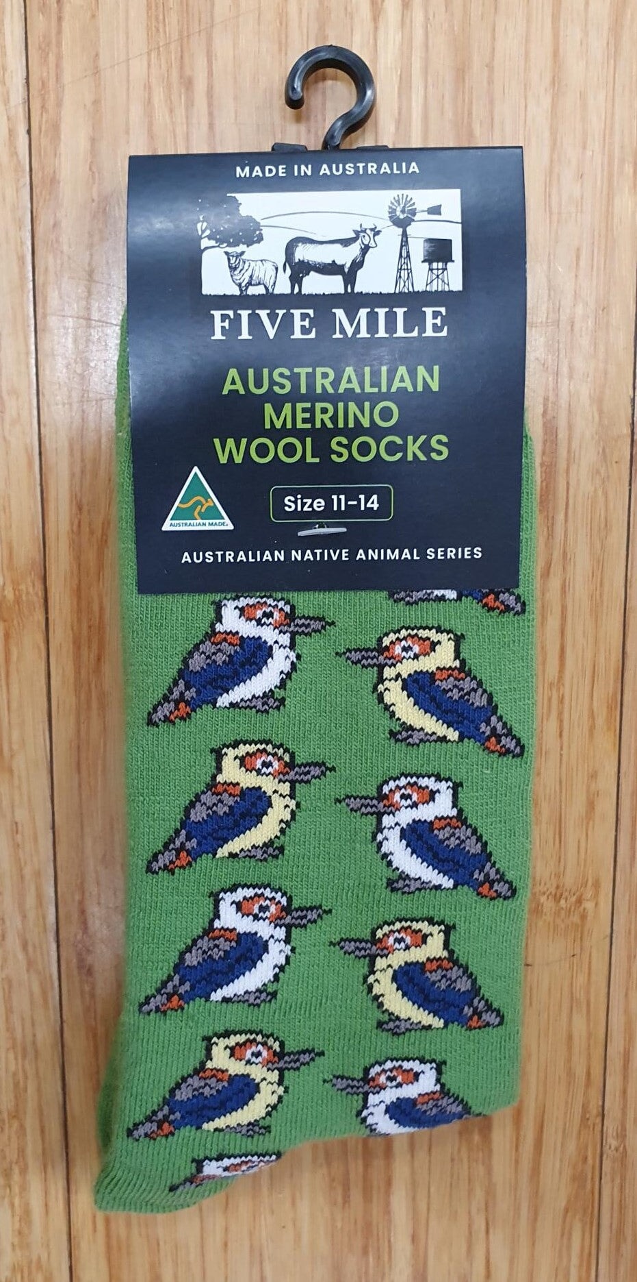 Socks Merino Australian Native Series Tranzanz Kookaburra 11-14 