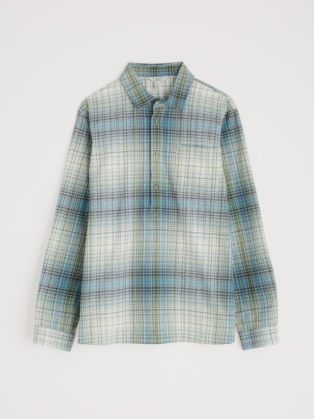Plaid shirt on a light gray background