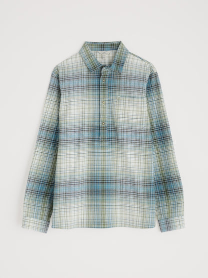 Plaid shirt on a light gray background