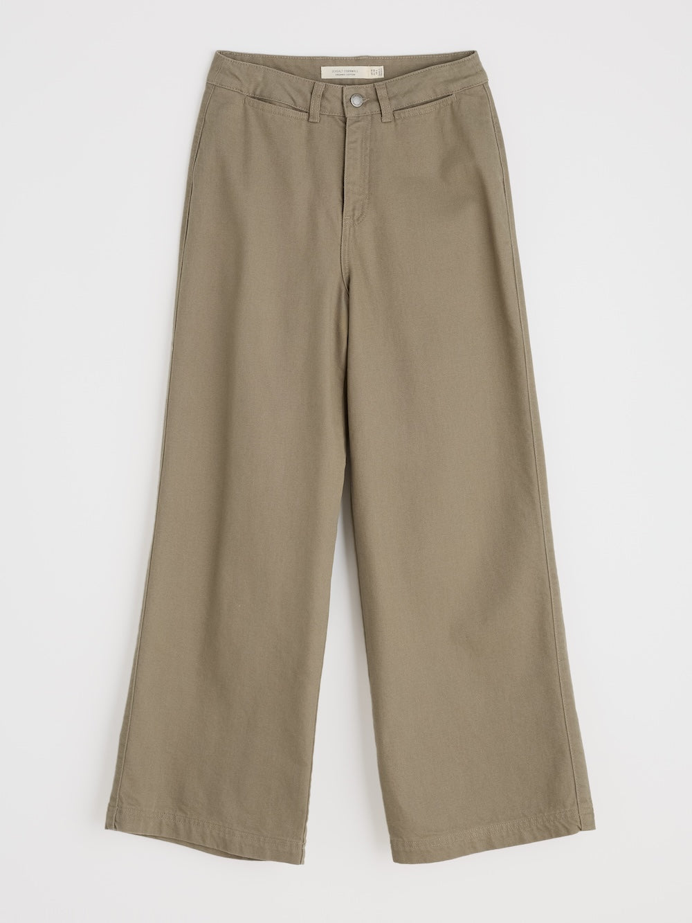 Khaki pants on a white background