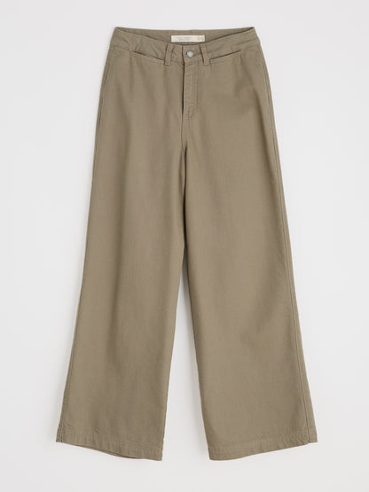 Khaki pants on a white background