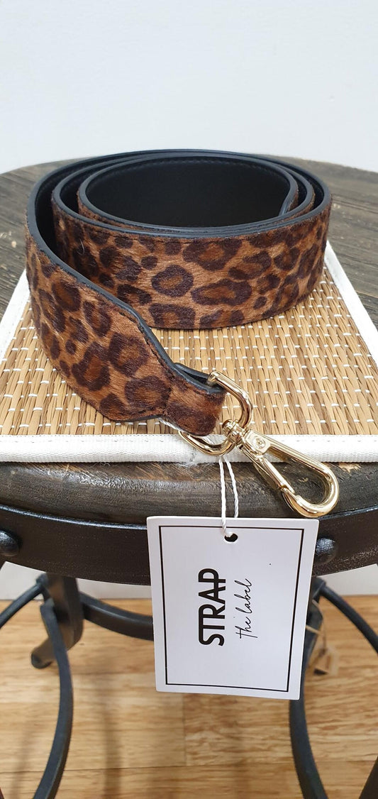 Strap Handbag Leopard/Black - 120cm Strap The Label 
