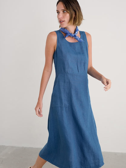 Women's Sleeveless Grass Wave Dress