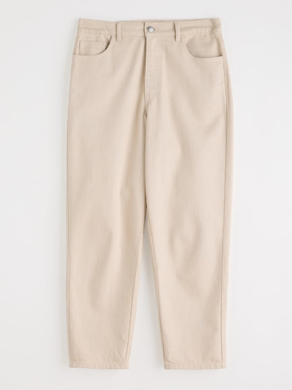 Beige jeans on a white background