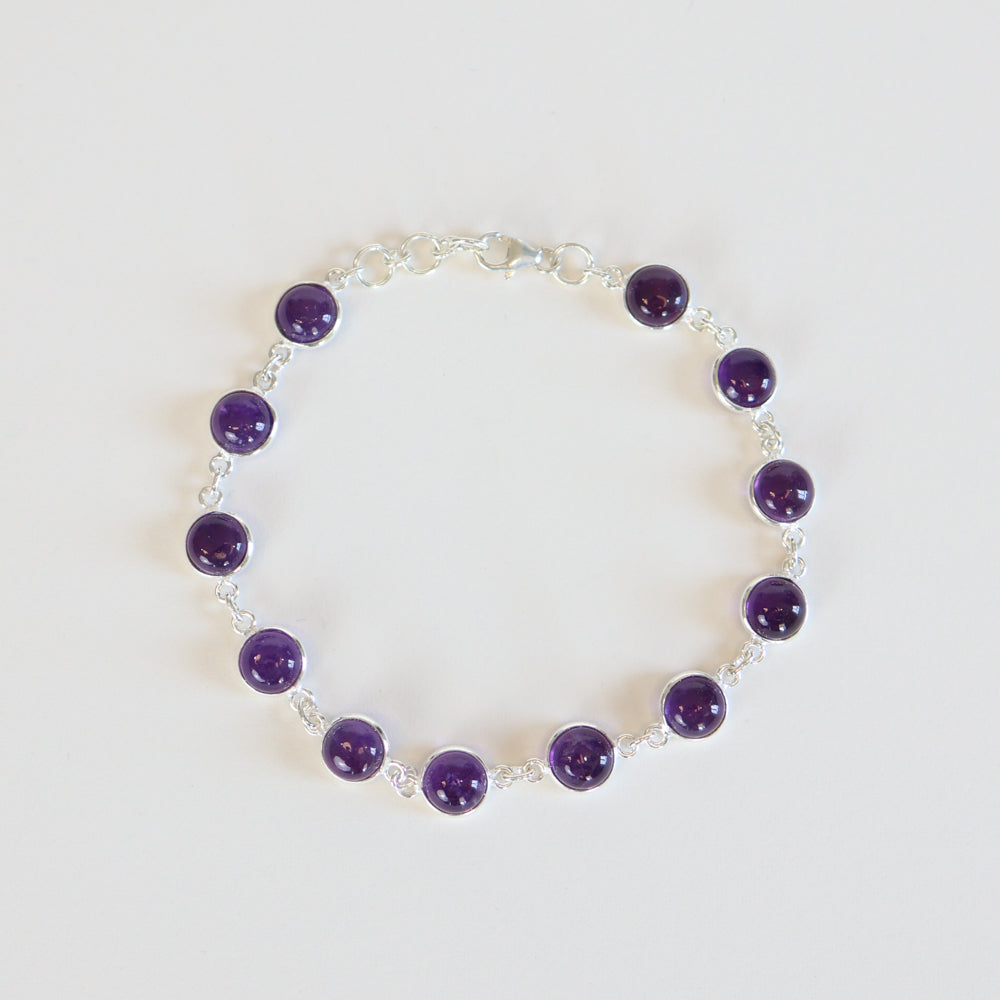 Amethyst Small Circle Bracelet