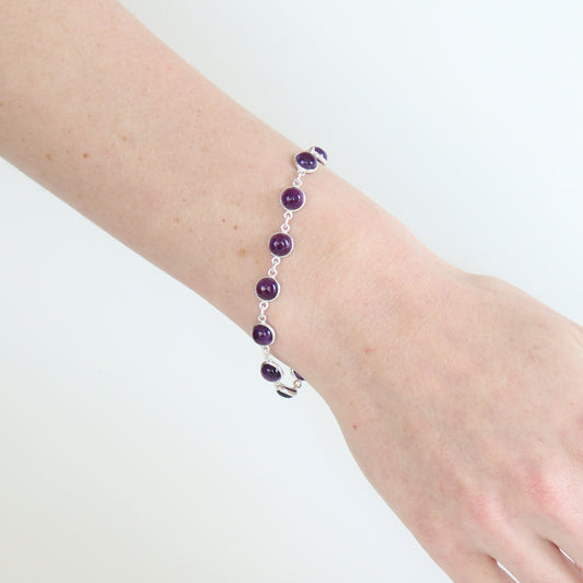 Amethyst Small Circle Bracelet