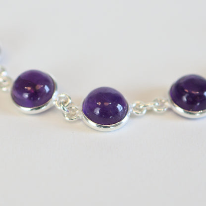 Amethyst Small Circle Bracelet