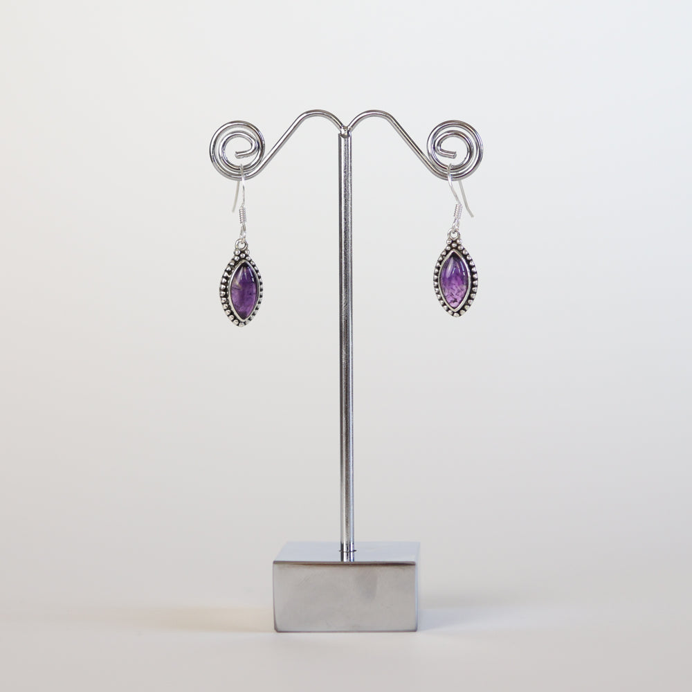Amethyst Silver Earrings