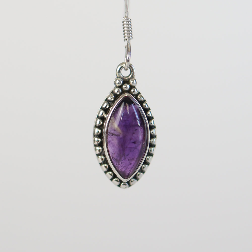 Amethyst Silver Earrings