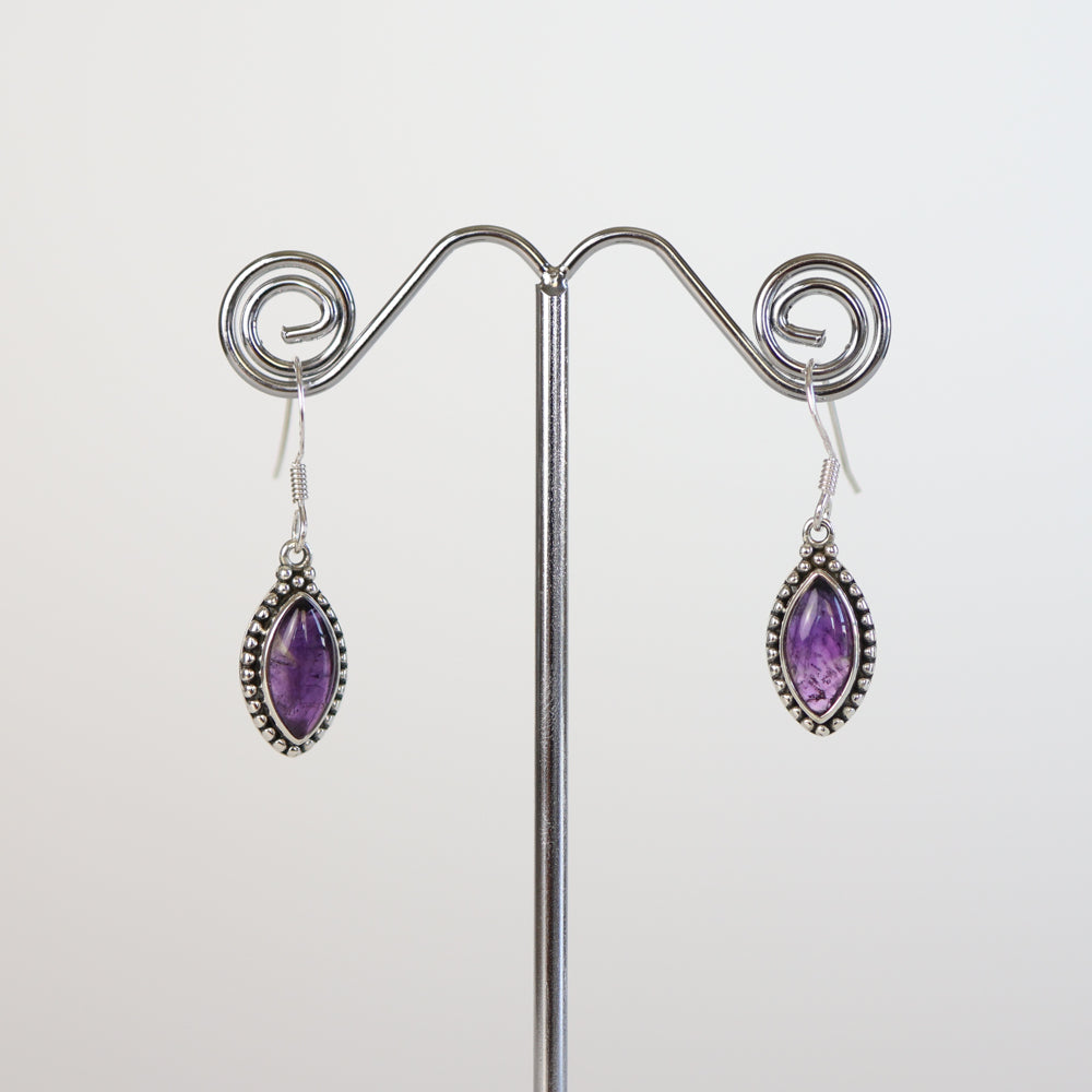 Amethyst Silver Earrings