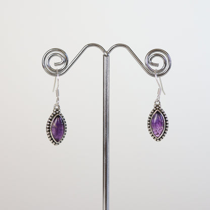 Amethyst Silver Earrings