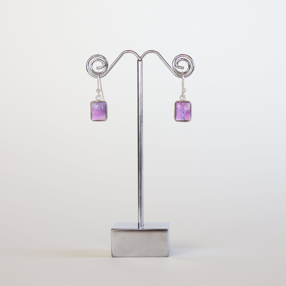 Amethyst Silver Earrings