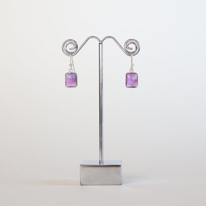 Amethyst Silver Earrings