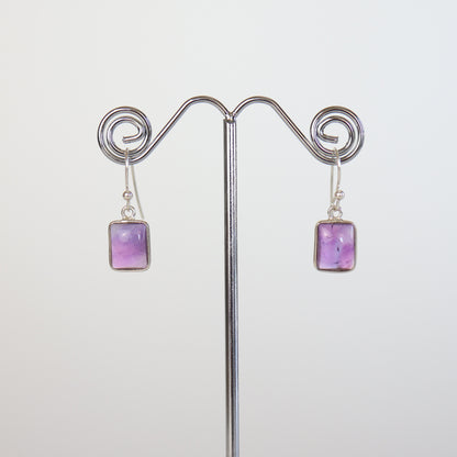 Amethyst Silver Earrings