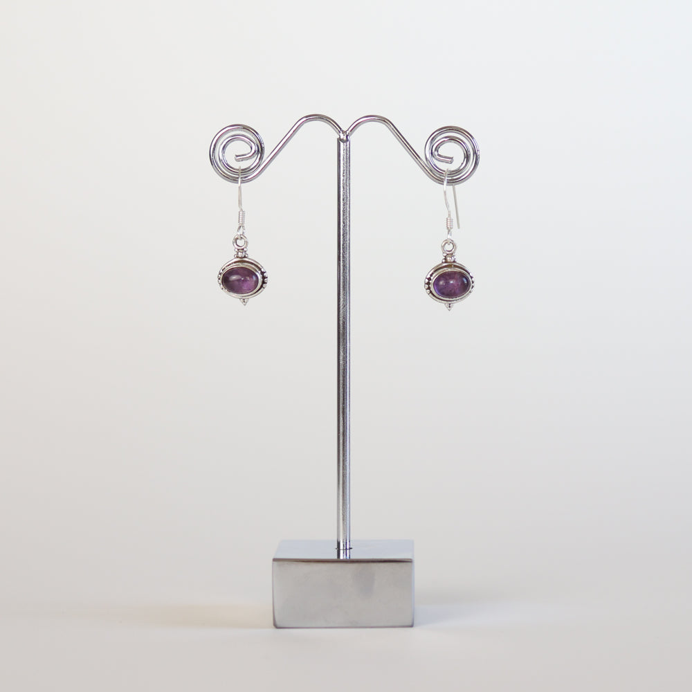 Amethyst Silver Earrings