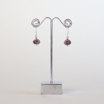 Amethyst Silver Earrings