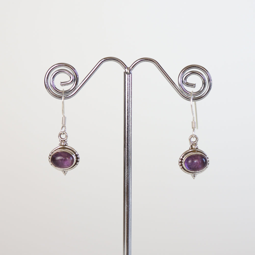 Amethyst Silver Earrings