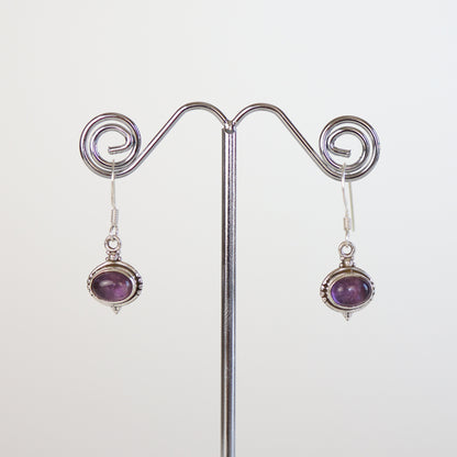 Amethyst Silver Earrings