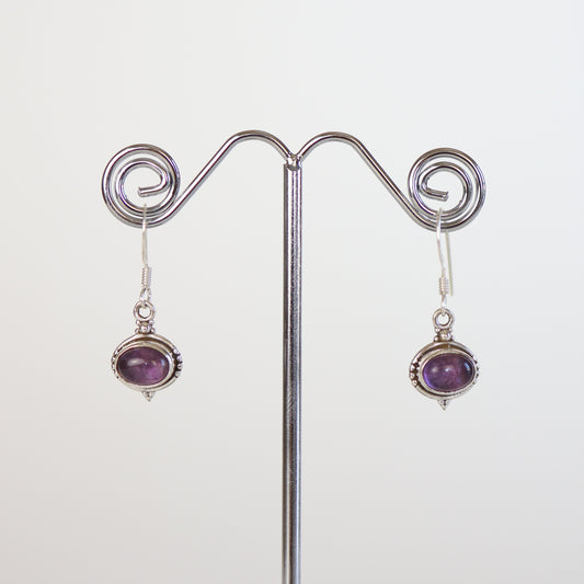 Amethyst Silver Earrings
